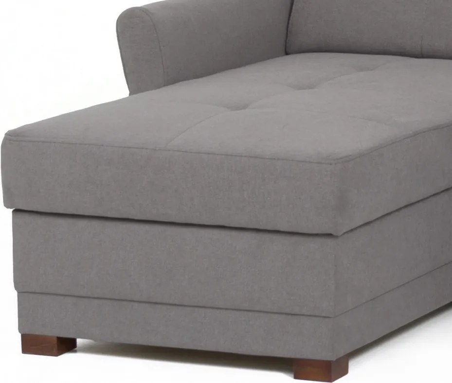 Rohová sedacia súprava Harris, ocelovo šedá látka, ľavý roh