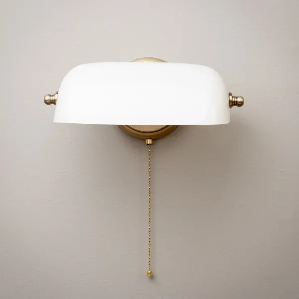 Brilagi - Nástenné svietidlo BANK OFFICE 1xE27/60W/230V mosadz/biela