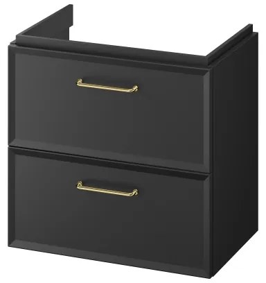 Cersanit S590-100 - Závesná kúpeľňová skrinka pod umývadlo MILLE SLIM 60x38 cm čierna