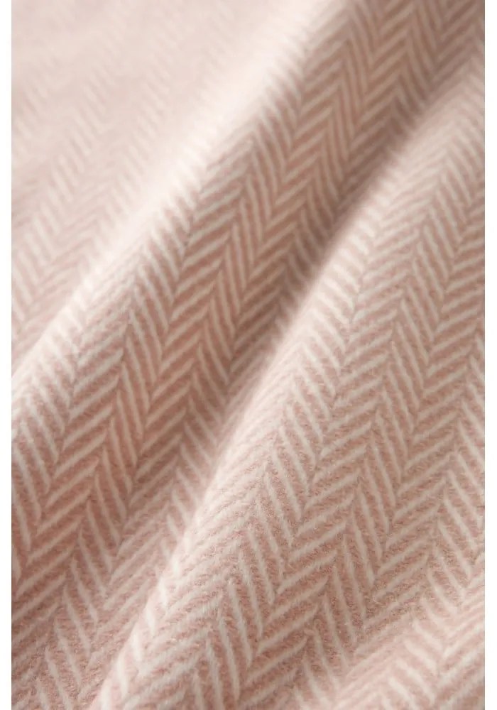 Ružový pléd s podielom bavlny Euromant Skyline, 140 x 180 cm