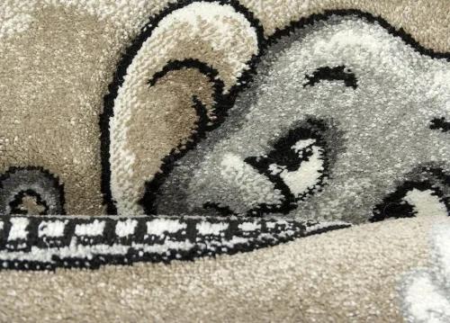 Koberce Breno Kusový koberec DIAMOND KIDS 24292/760, hnedá, viacfarebná,120 x 170 cm