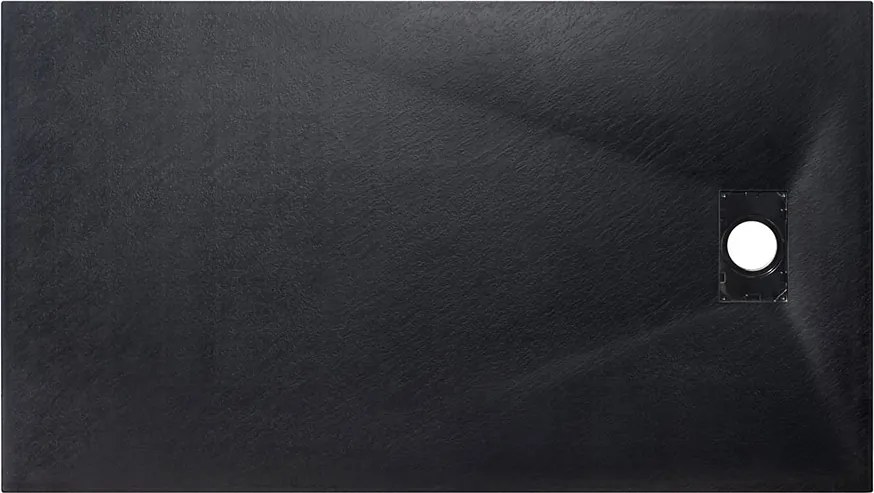 Besco Obdĺžniková sprchová vanička z SMC kompozitu VEXO BLACK R 100x80 (120x80, 120-180x90) BESCO-Rozmery: 150x90