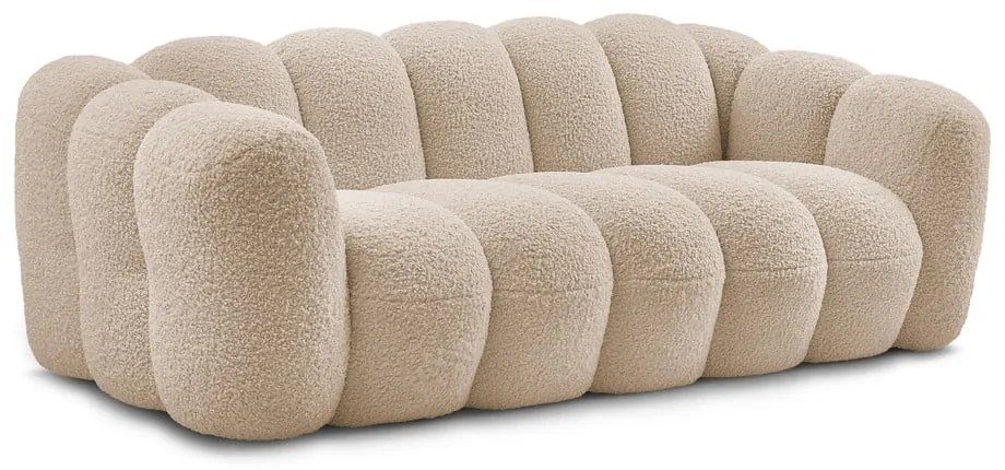 Svetlohnedá pohovka z textílie buklé 232 cm Hippolyte – Bobochic Paris