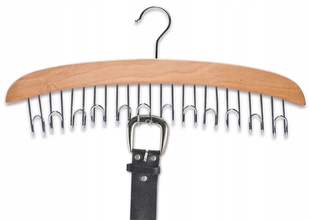 Zeller Present Drevený vešiak na kravaty a opasky, 12 háčikov