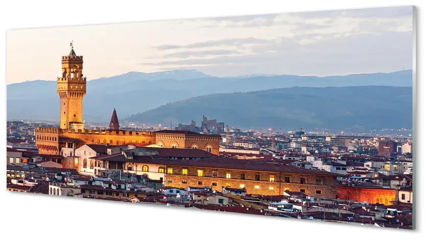 Obraz na akrylátovom skle Italy castle sunset panorama 120x60 cm