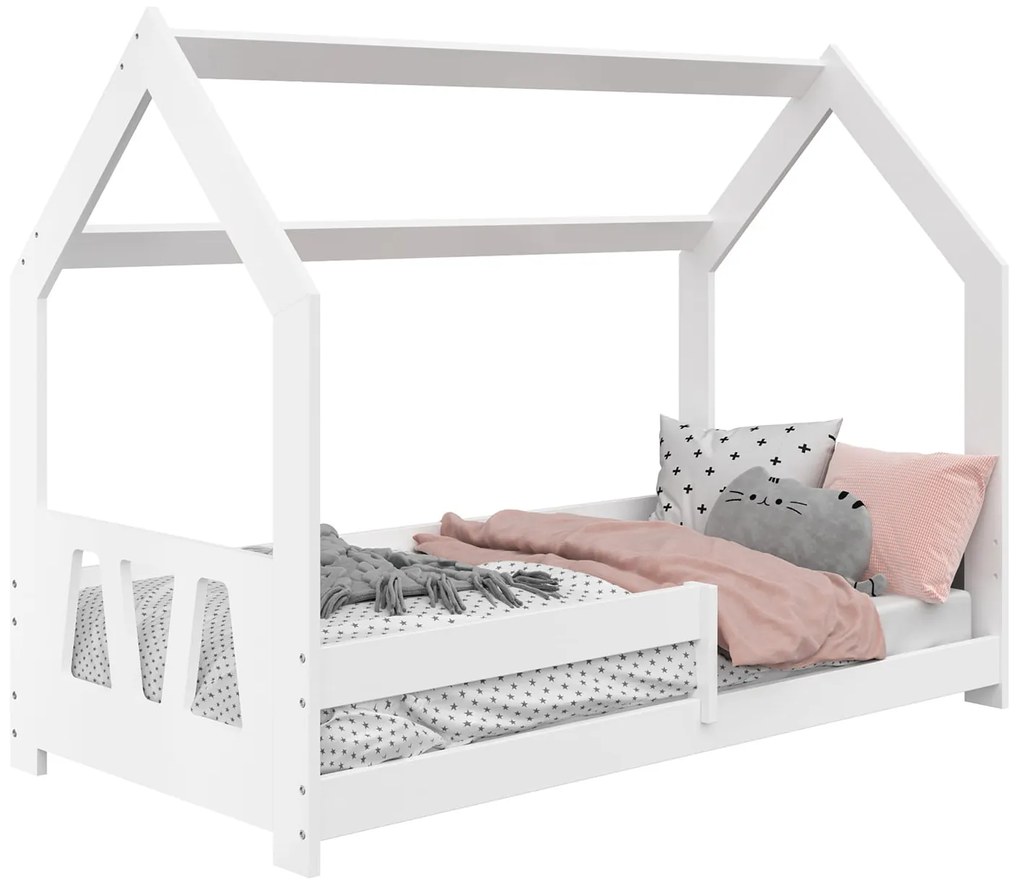 Detská posteľ DOMČEK D5A 80x160cm masív biela