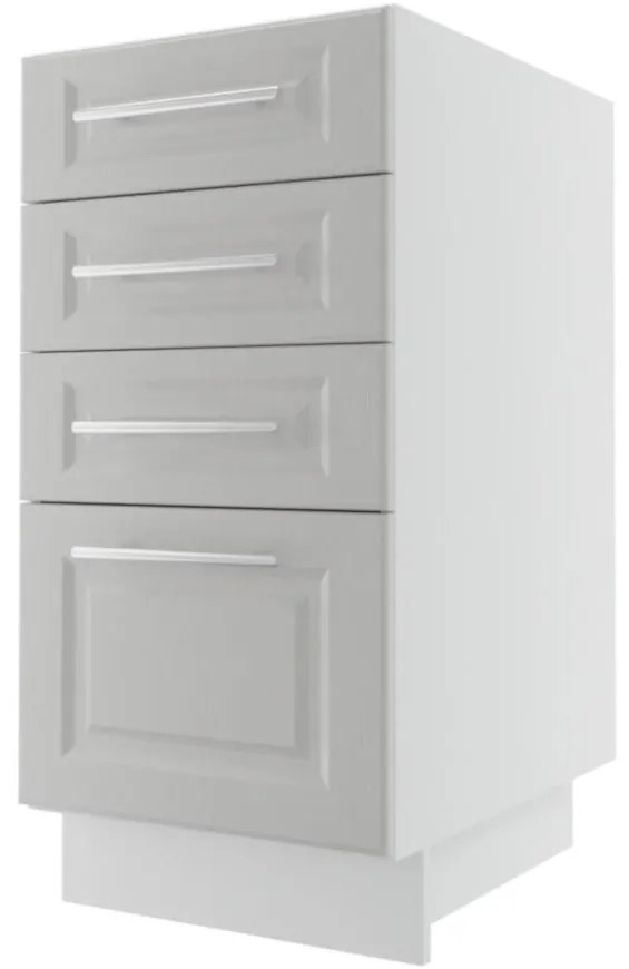 Kuchynská skrinka Emporium D4E/40 light grey stone/biela