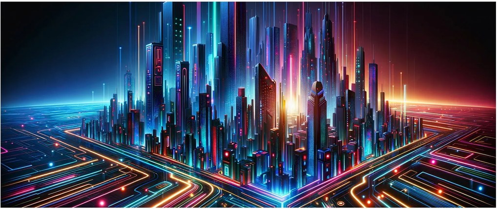 Obraz - Mesto budúcnosti (120x50 cm)