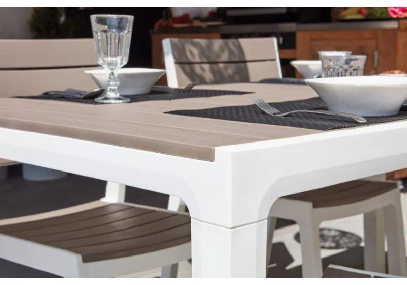 Keter Záhradný stôl Harmony biely / cappuccino