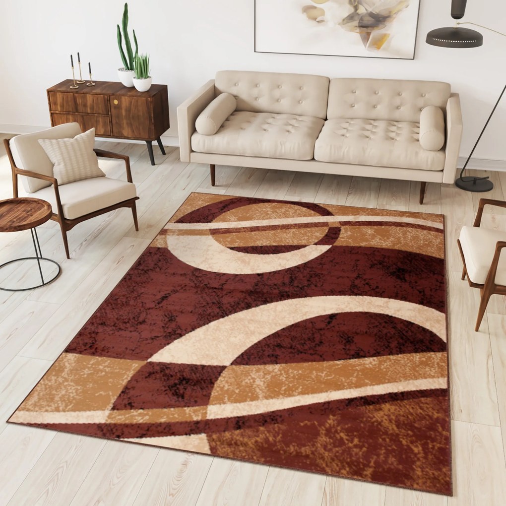 Koberec 4959B BROWN CHEAP PP BGX Veľkosť: 300x400cm