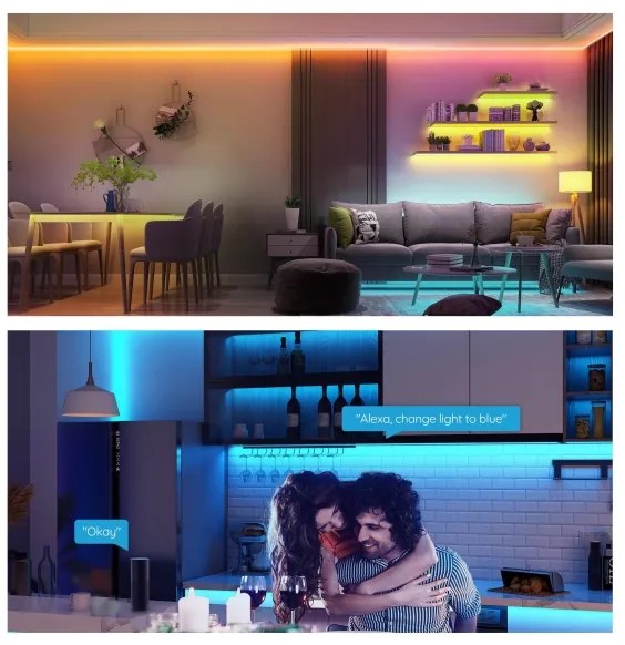 Govee - LED RGB Stmievateľný pásik SMART LED/36W/24V 10m Wi-Fi