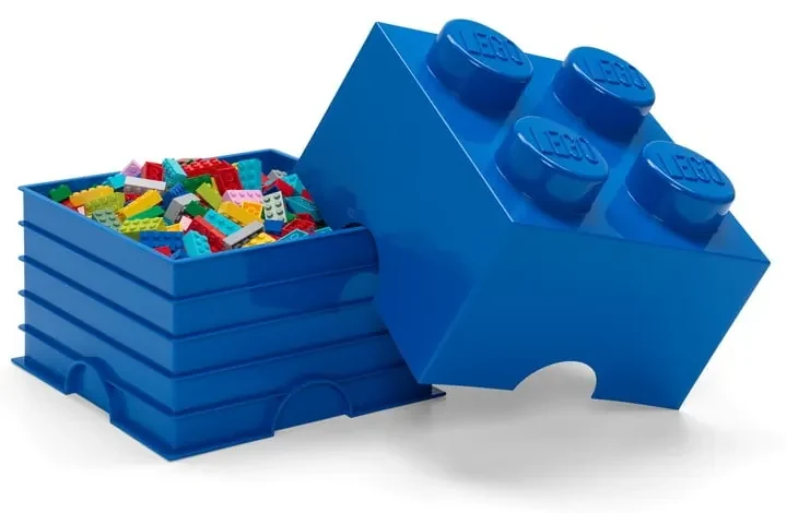 Modrý úložný box štvorec LEGO®