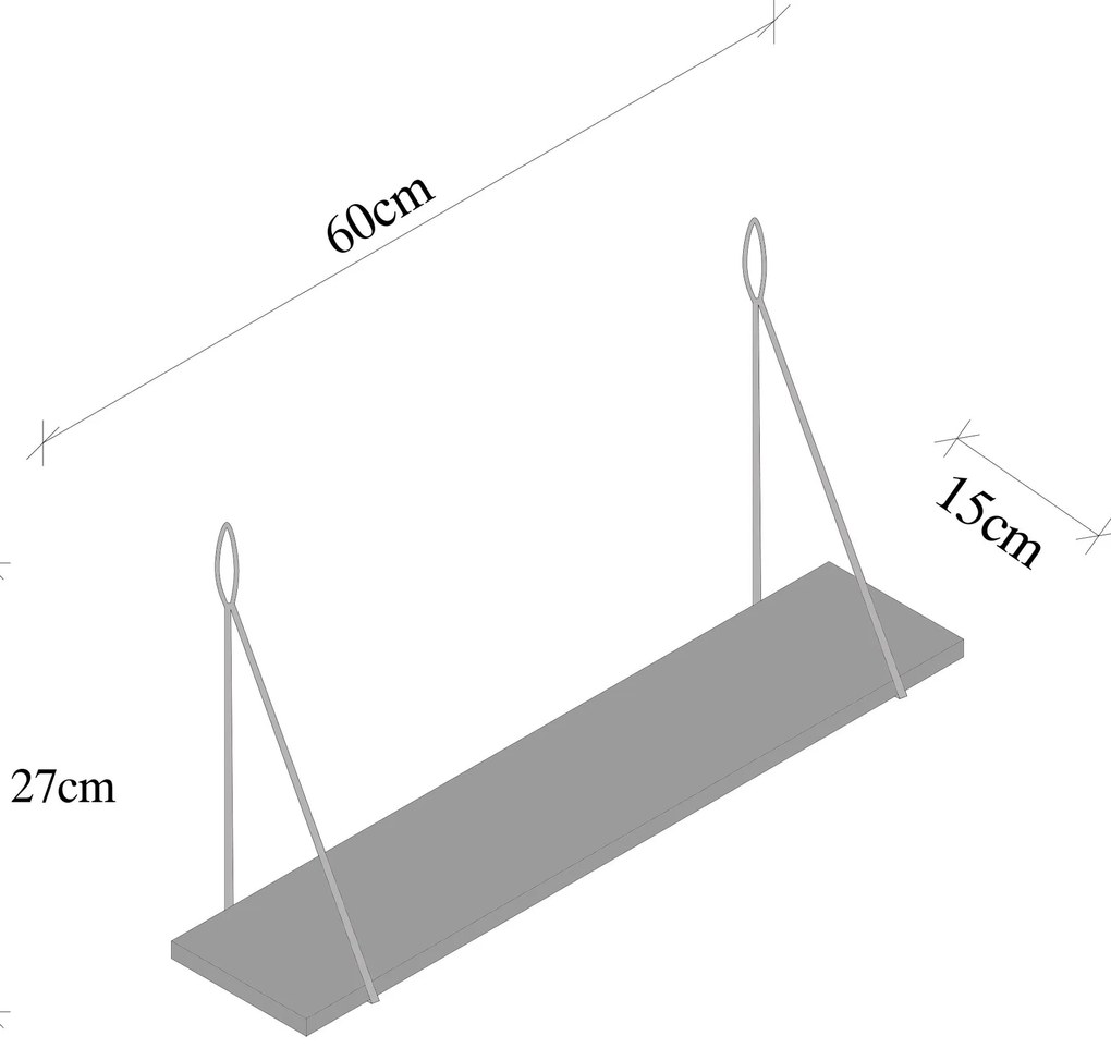 Nástenná polica AMARYLLIS orech