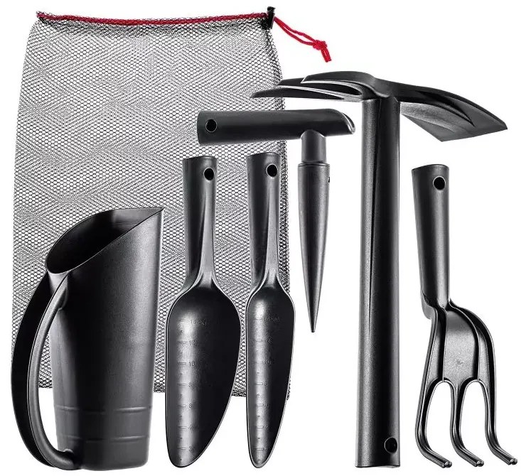 Súprava záhradného náradia, antracit, 6-dielna RESPANA