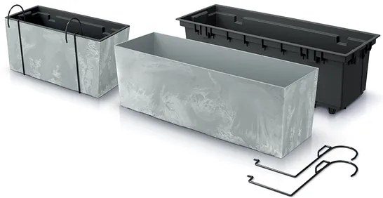Hrantík s hákmi URBI CASE BETON EFFECT W antracit 58cm
