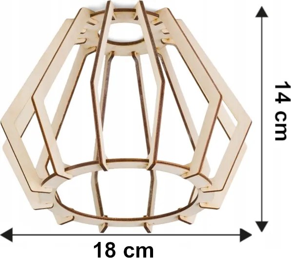 BERGE Stropné závesné svietidlo 3xE27 DIAMOND WOOD