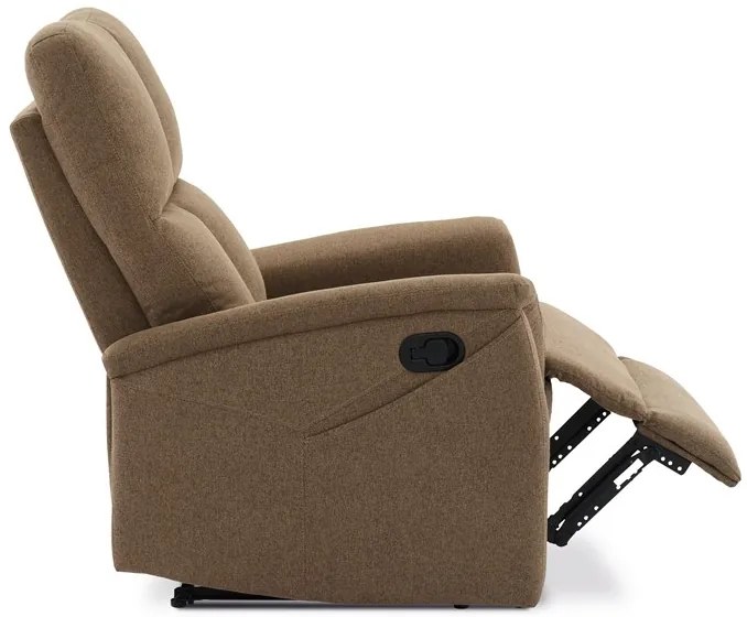 Autronic BONTEC Polohovacie kreslo, hnedá, látka, TV-916 BR2 Farba: Hnedá