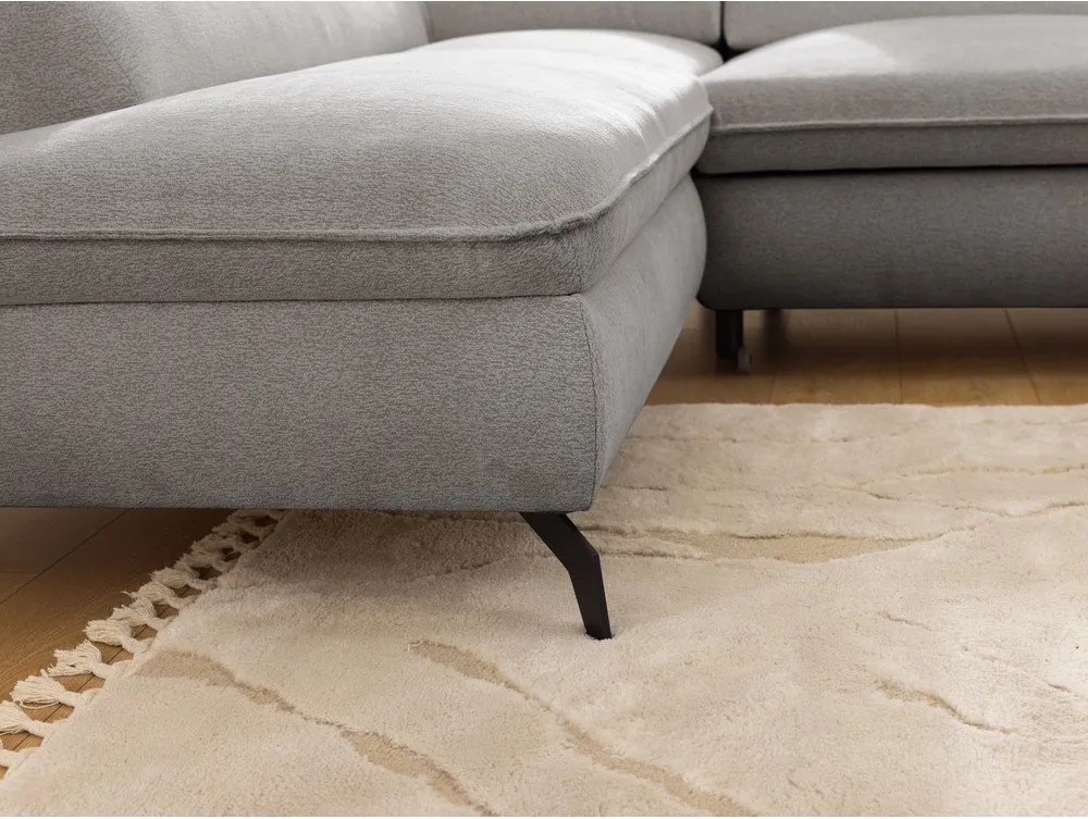 Svetlosivá ženilková rohová pohovka (ľavý roh/do L) Marbeya – Ropez