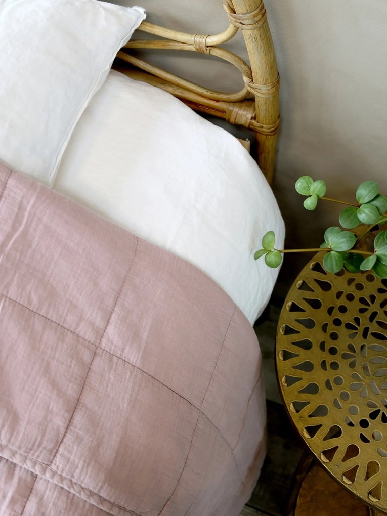 Ružový bavlnený prehoz s opraným vzhľadom Vintage Quilt - 260 * 240cm