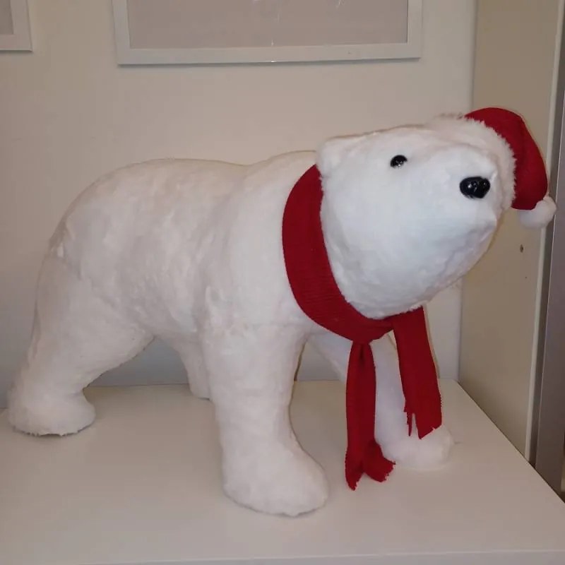 DECOLED Medvídek, 70 x 28 x 44 cm, bílý