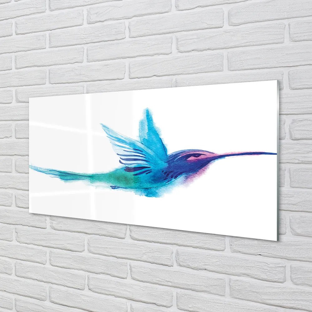 Nástenný panel  maľované papagáj 125x50 cm