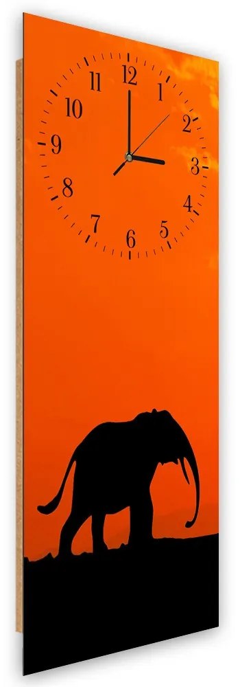 Gario Hodiny na stenu Putovanie slona Rozmery: 30 x 90 cm