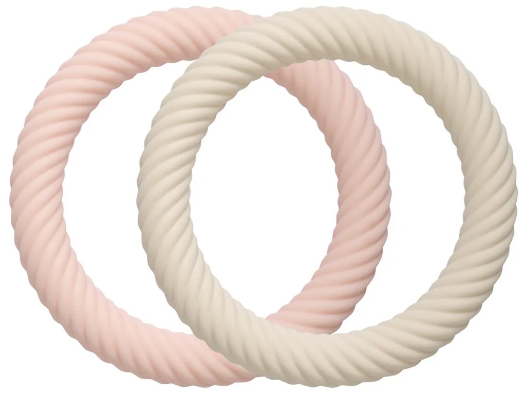 A Little Lovely Company - silikónové hryzadielka - jahody so smotanou, 2 ks