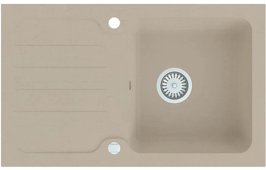 Granitový drez 1K 780x480 béžový