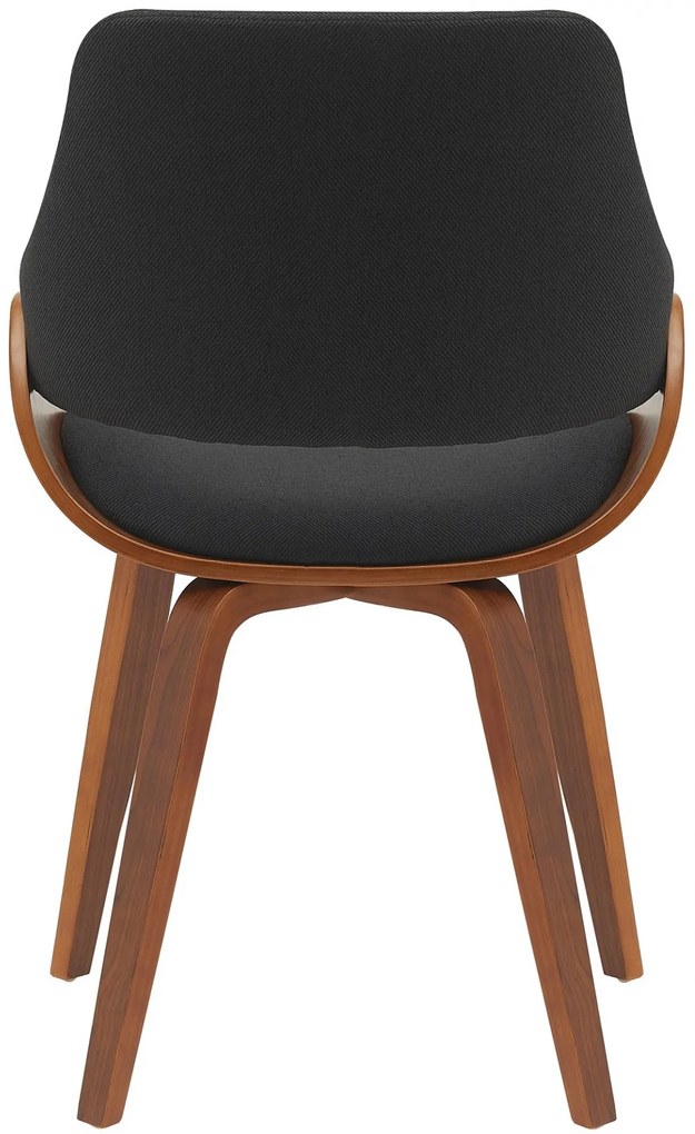 Jedálenská stolička Vangale - látka - Orech / Čierna