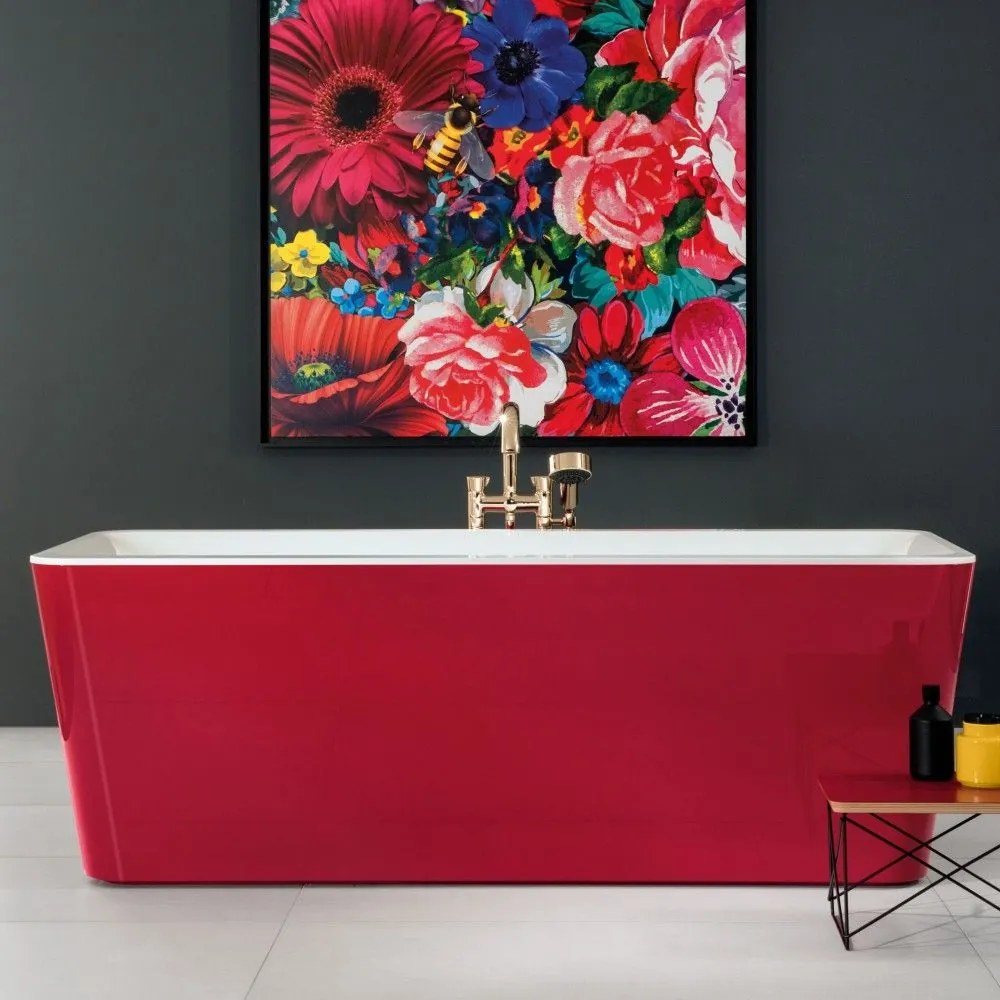 VILLEROY & BOCH Squaro Edge 12 Excellence voľne stojaca vaňa z materiálu Quaryl (bez spoja medzi panelom a vaňou), odtok v strede, s napúšťaním cez prepad, 1800 x 800 x 620 mm, Colour on Demand, Stone White, UBQ180SQE9T2BCV-RW