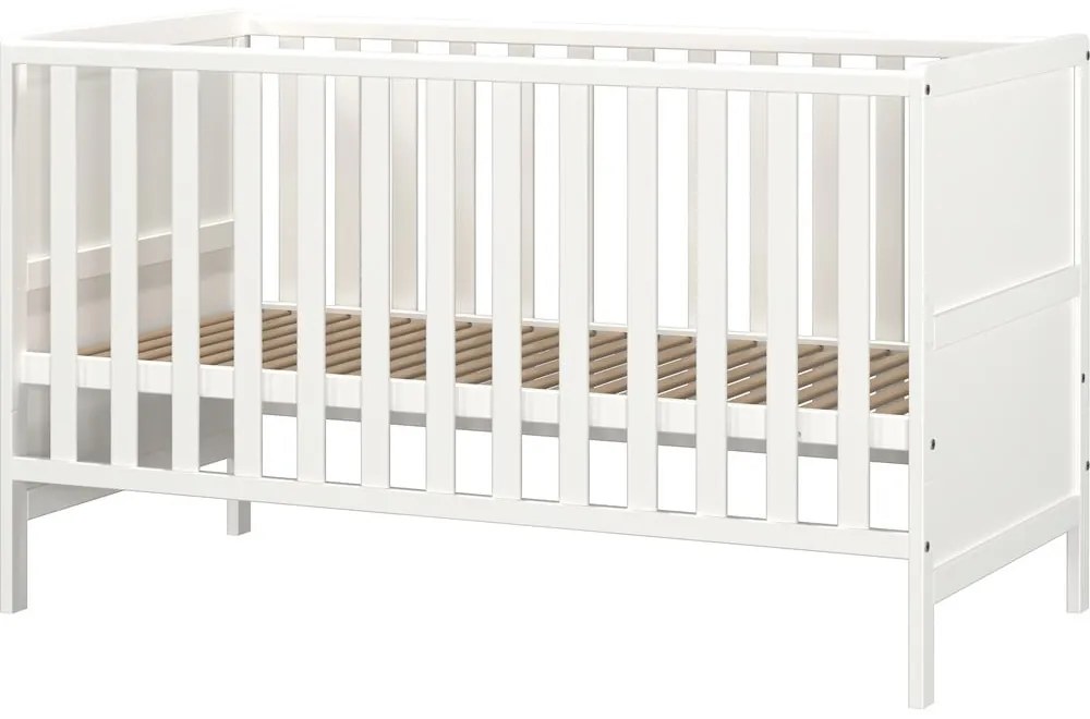 Biela postieľka z masívneho dreva 70x140 cm Alkmaar – Germania