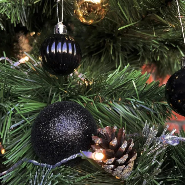 Vianočné gule KL-21X04 čierne (100 ks)