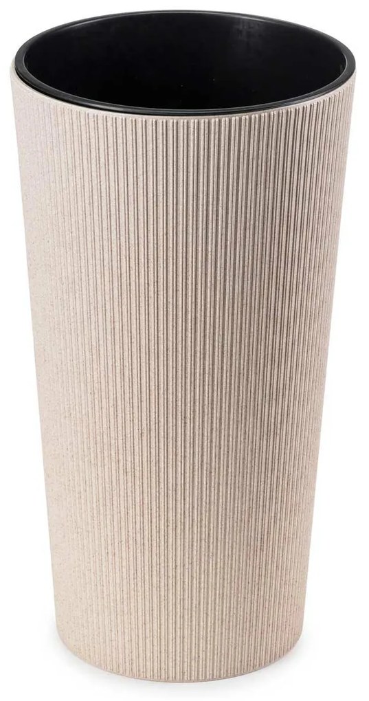 PLASTOVÝ KVETINÁČ URBANIKA ECO 19,5X36,5 CM BÉŽOVÁ