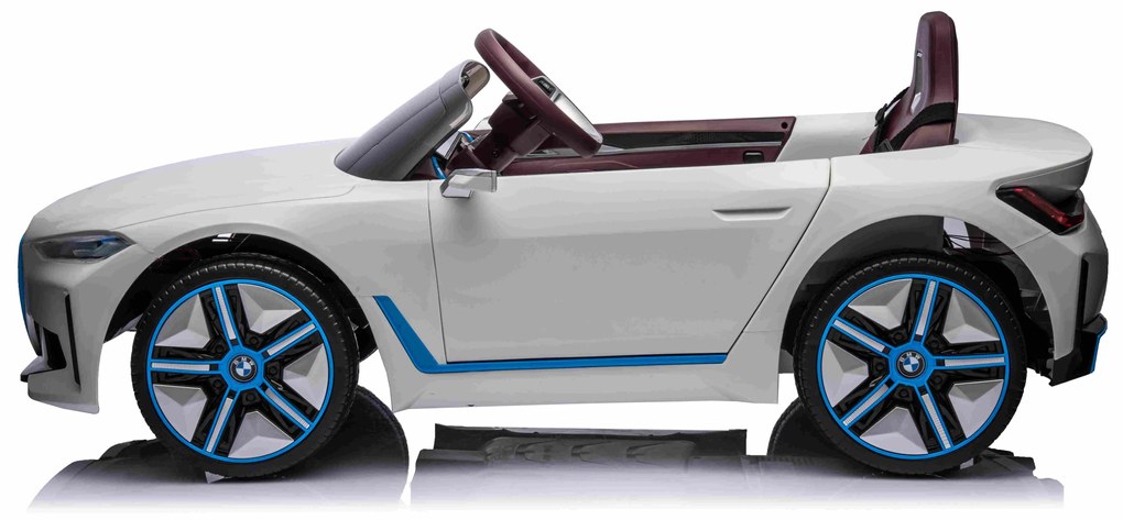 RAMIZ Elektrická autíčko BMW I4 - biele - 2x25W - BATÉRIA - 12V4,5Ah - 2023