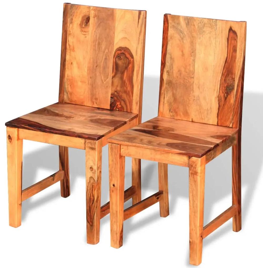 Jedálenské stoličky, 2 ks, drevený masív sheesham 243283