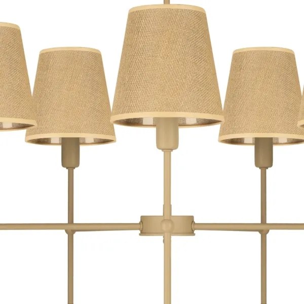 Luster na tyči MADELA 5xE14/40W/230V juta/béžová