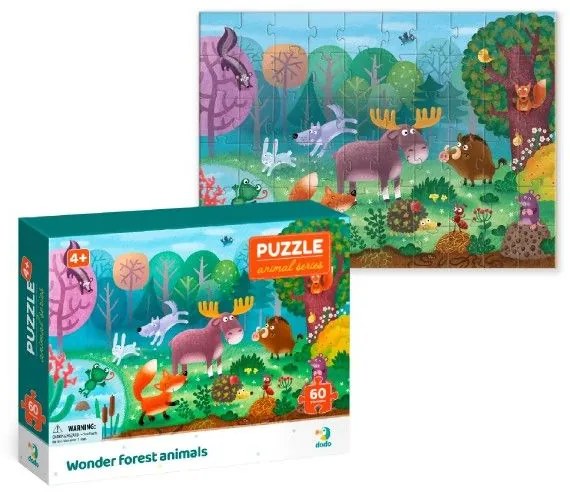 Puzzle Lesné zvieratá/živočíchy 32x23cm 60 dielikov