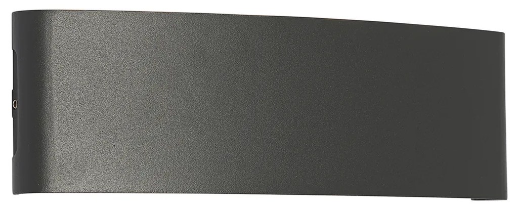 Vonkajšia nástenná lampa tmavosivá vrátane LED 10-svetlo IP54 - Silly