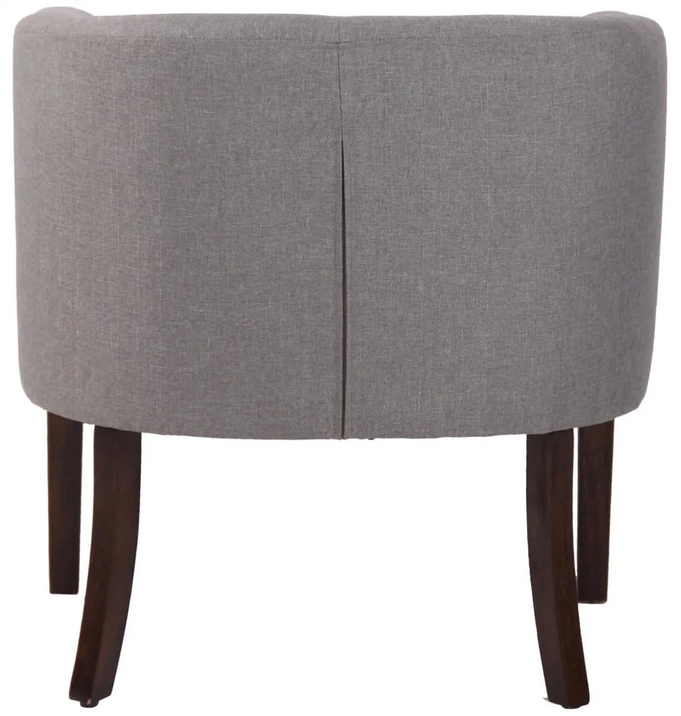 Design-Shop Kreslo Nemea - látka, drevené nohy antik tmavé - Sivá