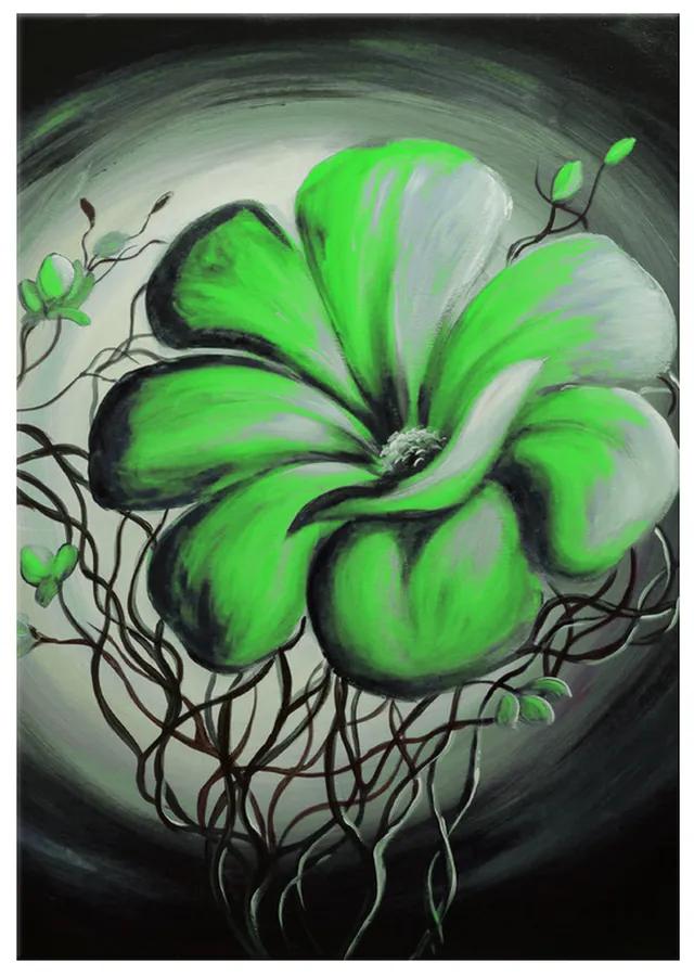 Gario Ručne maľovaný obraz Zelená živá krása Rozmery: 100 x 70 cm