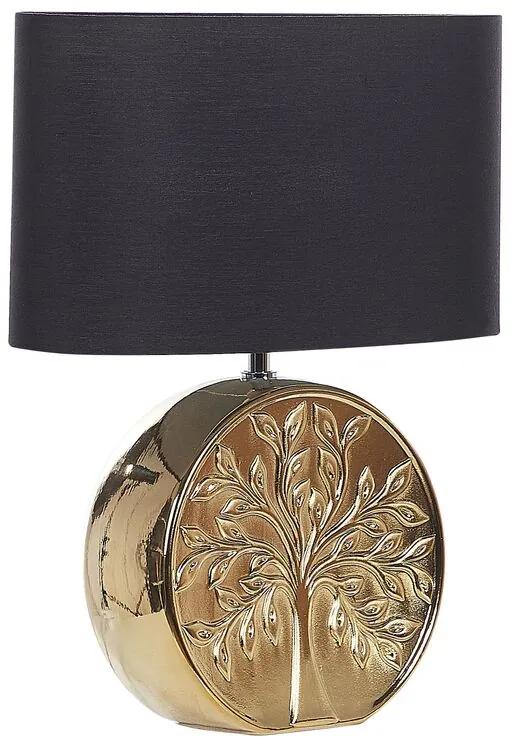 Keramická stolová lampa zlatá KHERLEN Beliani