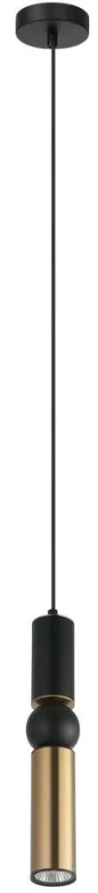 ITALUX PND-14290-1-BK-BRO - Luster na lanku ISIDORA 1xGU10/25W/230V čierna/bronz
