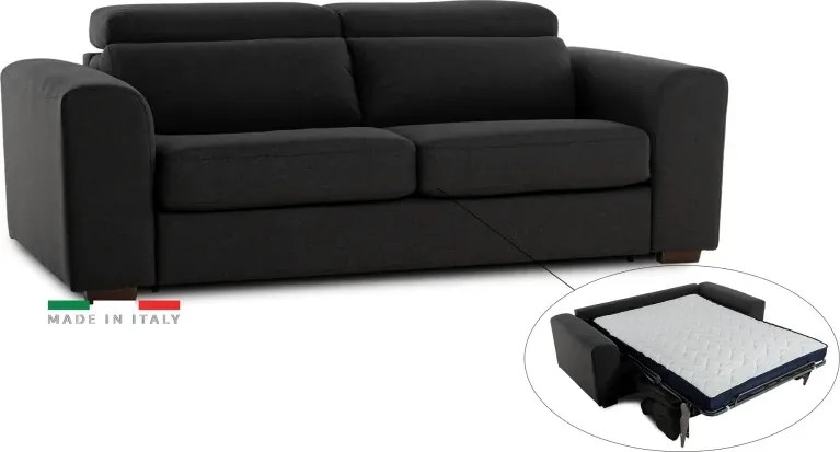 Pohovka FELYNE br. FELYNE s rozkladom na každodenné spanie, 140, tm. šedá (jazz 22 graphite)