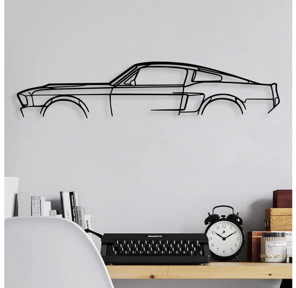 Nástenná dekorácia 70x15 cm auto kov