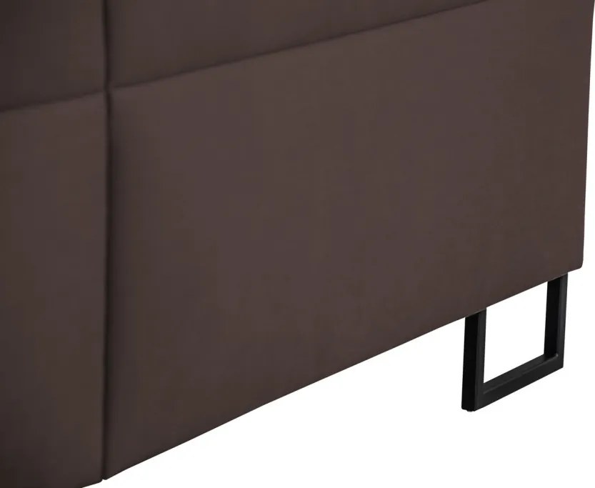 Posteľ Amy 180x200 cm, tmavo hnedá látka