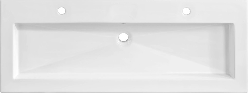 Comad Nábytkové keramické umývadlo UM-8070 SPIRIT 120 DP, 121x46 cm, biela lesklá