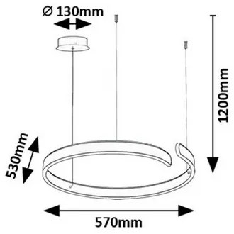 Rabalux 72114 závesný luster LED Silnora 35W, čierna