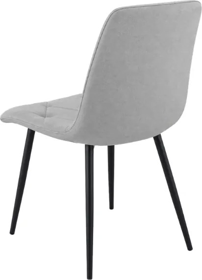 Sivá stolička LIBRA PLATINUM GREY s čiernymi nohami