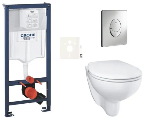 Závesný wc set do ľahkých stien / predstenová montáž Grohe Bau Ceramic SIKOGRSBAUSA