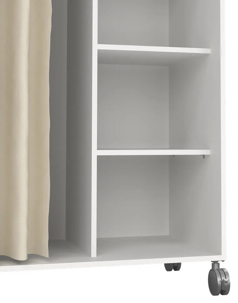 Bielo-béžová šatníková skriňa 100x160 cm Kit – Tvilum